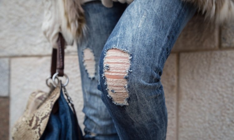 How to Cut Holes in Jeans Knees